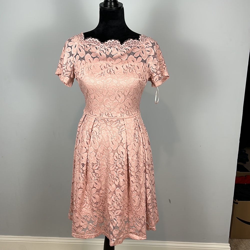 Light pink lace dress